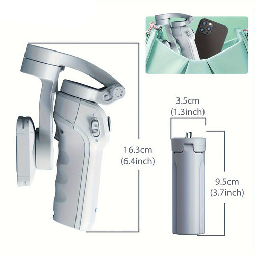 3-Axis Selfie Stick Stabilizer with LED & Face Tracking-1